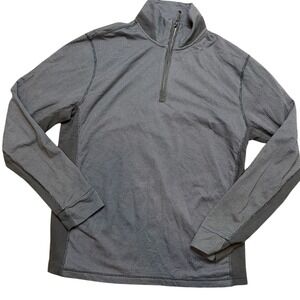 QUIETI Mens Gray Quarter Zip Pullover Long Sleeve Shirt Size M